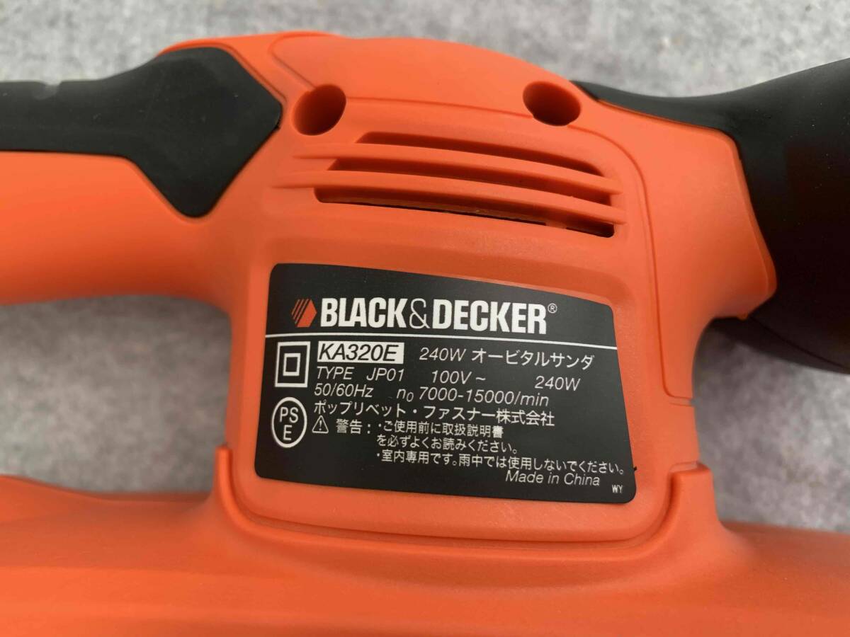未使用 BLACK＆DECKER ブラック＆デッカー KA320E 240Wオービタルサンダーの画像9