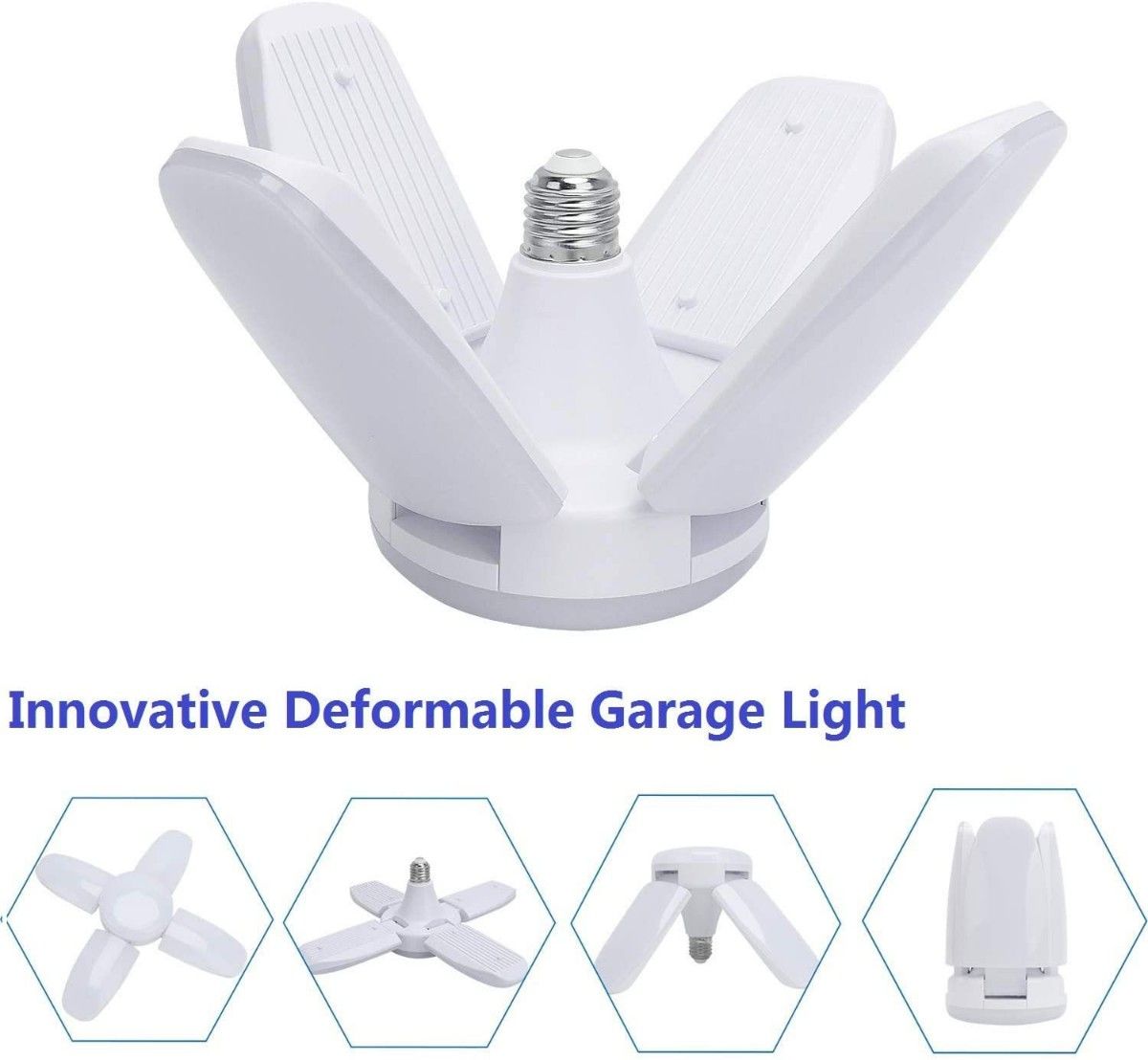 LED ガレージライト 大サイズ 1個 シーリングランプ 蛍光灯 60W 5灯 E26 昼白色 ホワイト 照明器具 天井照明 ペン