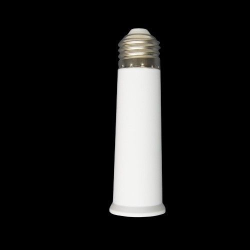 LED 電球 延長 ソケット アダプター 口金E26/E27共用 ライト用 L95mm 2個 人感センサー付きにも 耐熱 ホワイト