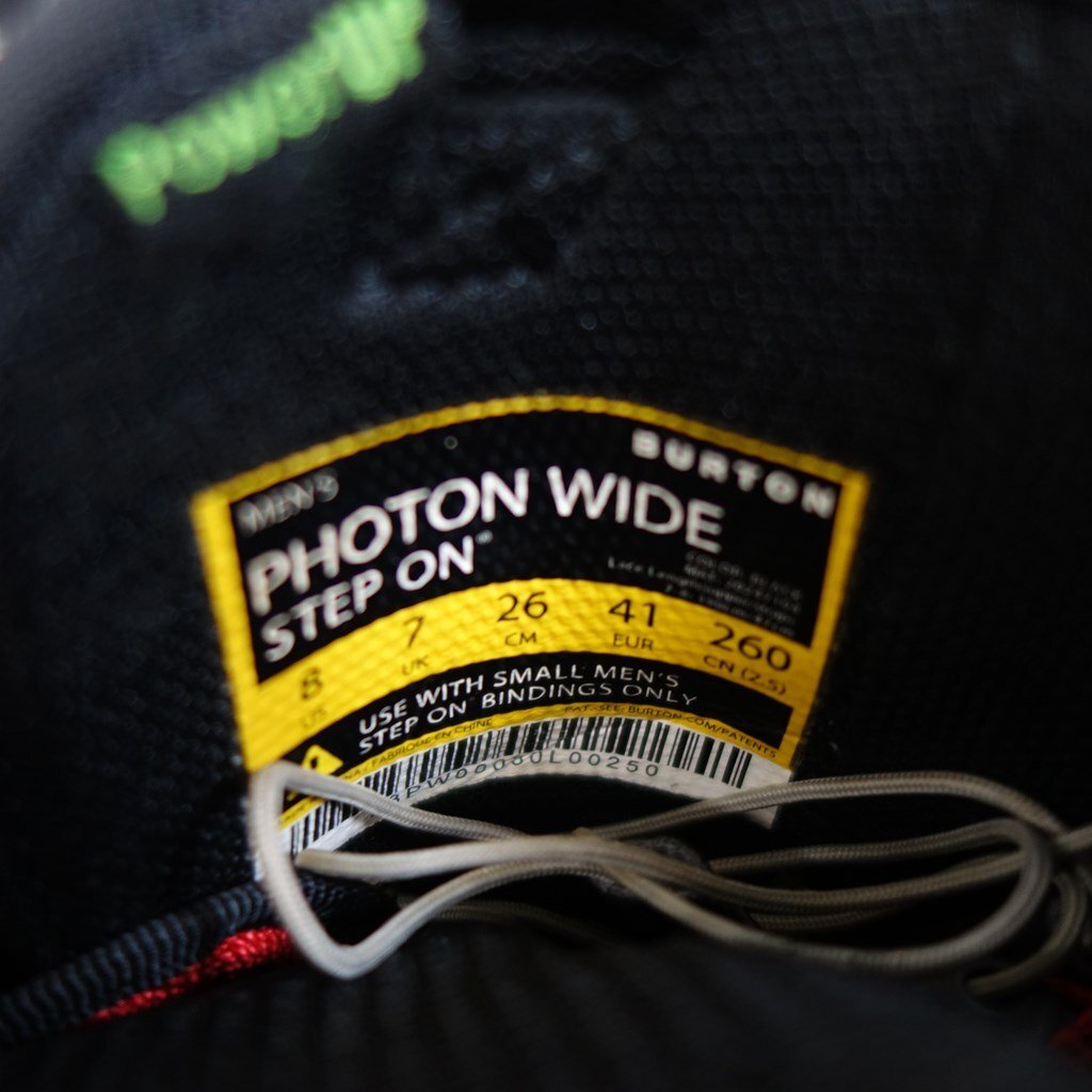 中古 ステップイン 22/23 BURTON PHOTON BOA WIDE STEP ON メンズ26cm スノーボードブーツ バートン フォトン ボア ワイドの画像6