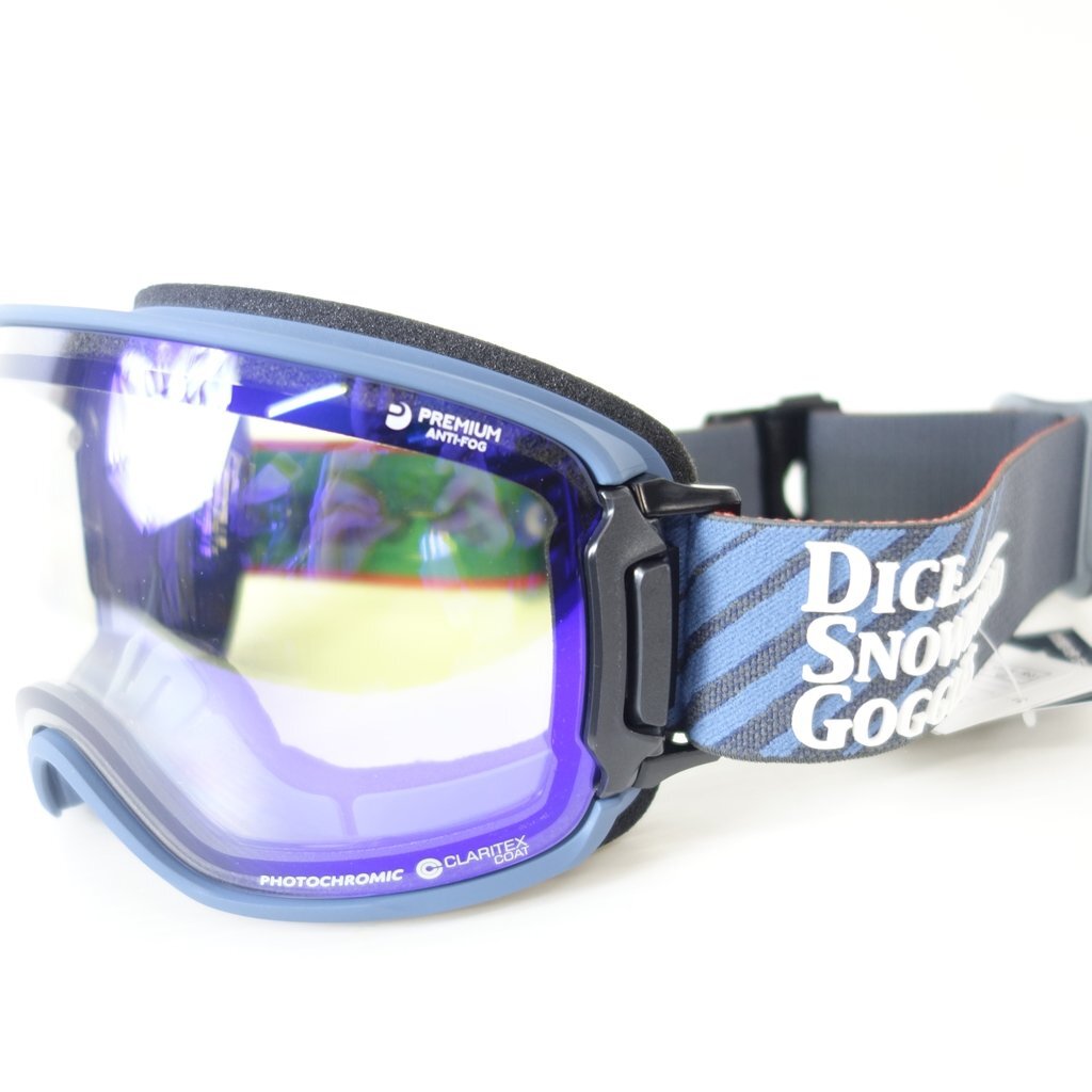 新品 23/24 DICE BANK フリーサイズ ソフトケース付き スキー スノーボード ゴーグル ダイス バンクの画像2