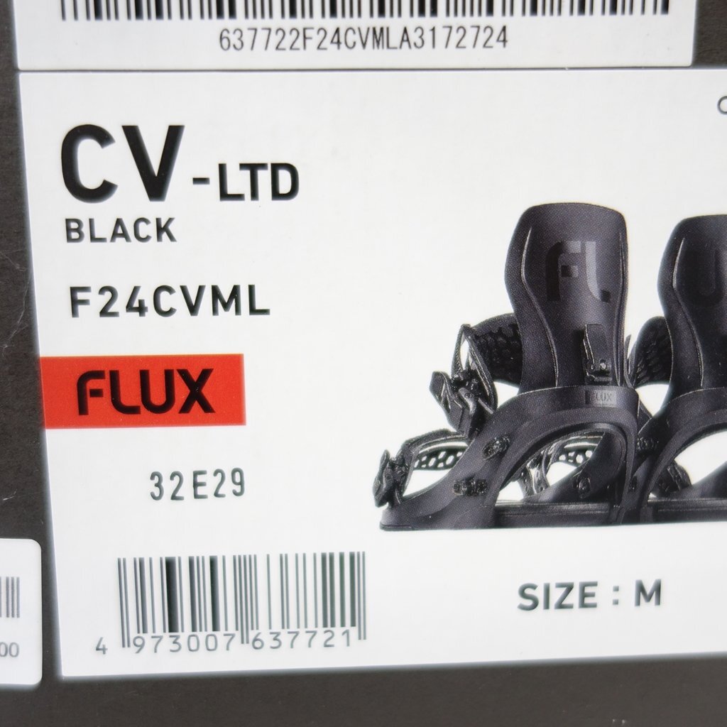 新品 ハイスペック 23/24 FLUX CV LTD Mサイズ スノーボードビンディング フラックス カービング リミテッド バインディングの画像9