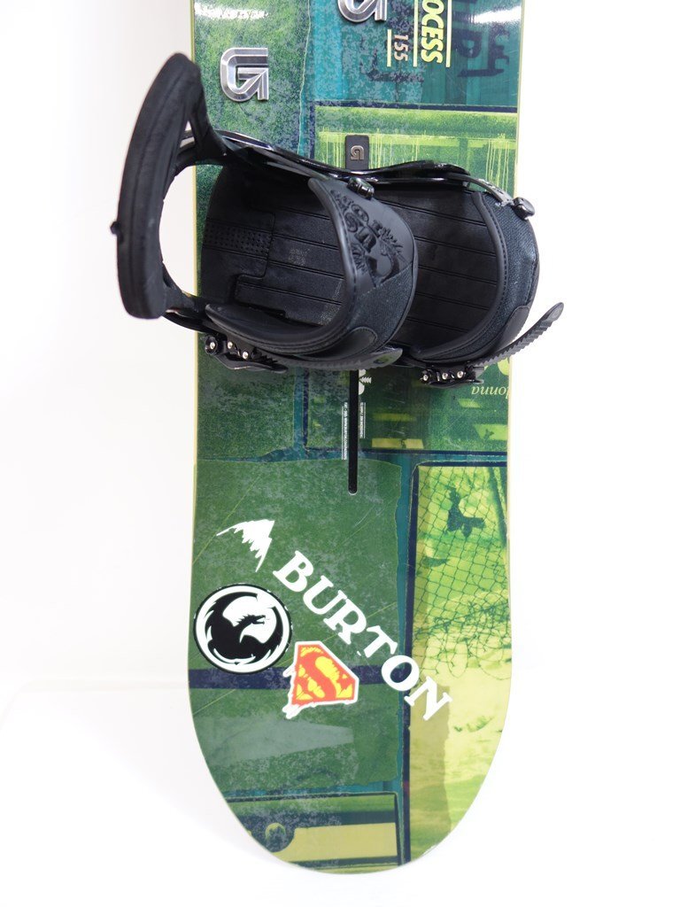 中古 14/15 BURTON PROCESS OFF-AXIS 155cm CUSTOM ビンディング付きスノーボード バートン プロセス オフ アクシス カスタムの画像3