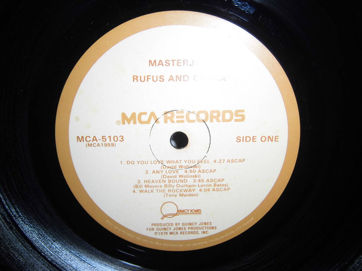 LP US 米 シュリンク ステッカー Rufus & Chaka / Masterjam ルーファス & チャカカーン「ANY LOVE」収録 クインシージョーンズ_画像3