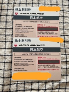 JAL 株主優待券　2枚_画像1