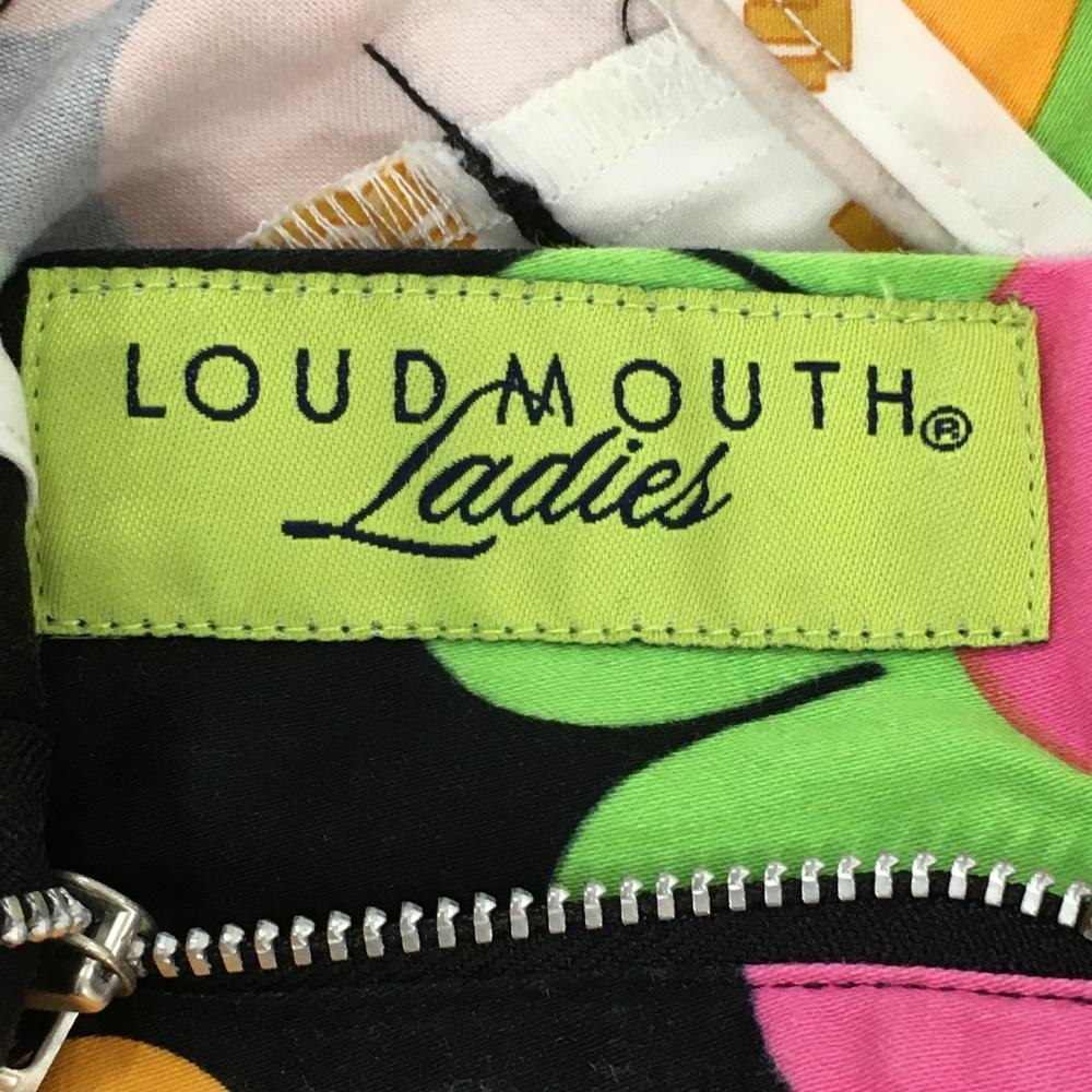 【美品】ラウドマウス ショートパンツ 黒×マルチ 花柄 カラフル レディース 2 ゴルフウェア LOUDMOUTH_画像4