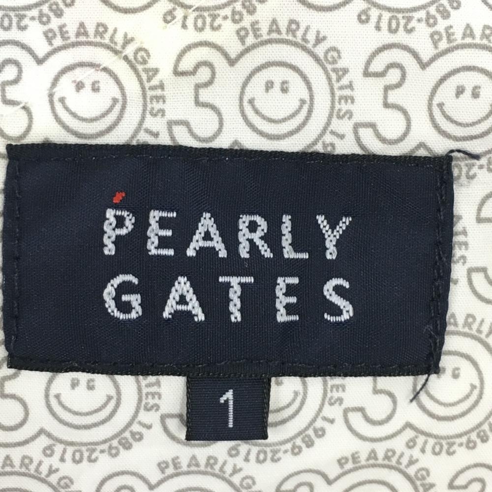 パーリーゲイツ パンツ 白×マルチ 英字総柄 裏地30周年 ストレッチ レディース 1(M) ゴルフウェア PEARLY GATES_画像4