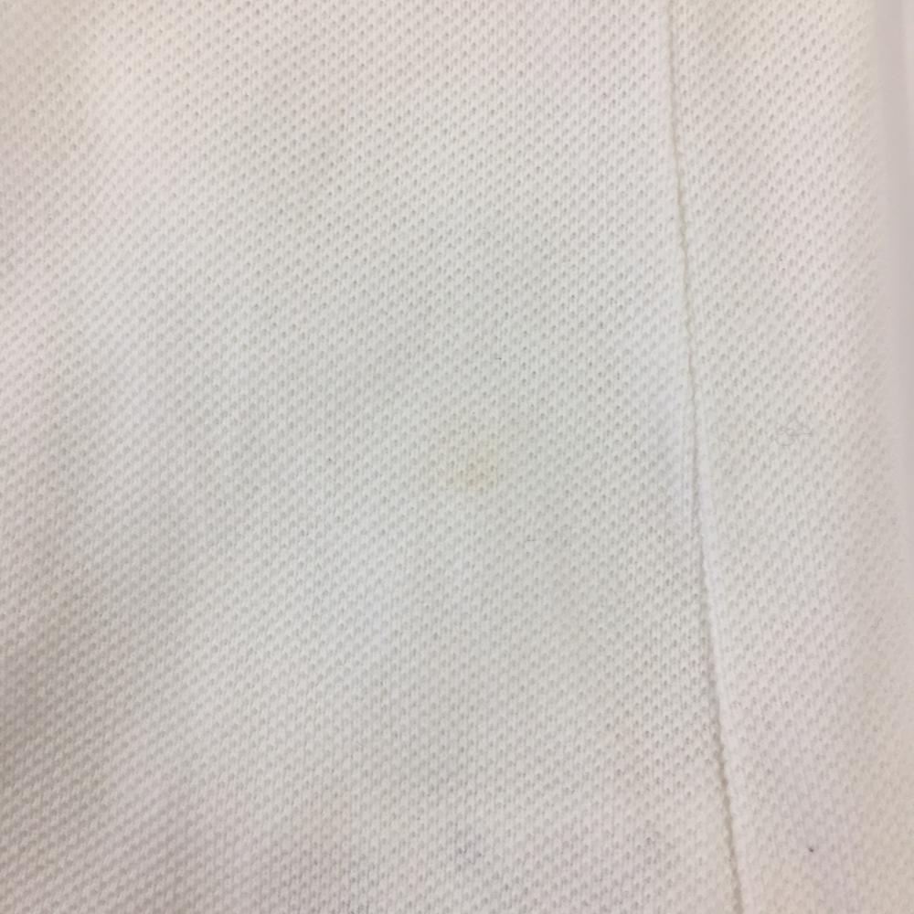 パーリーゲイツ 半袖ポロシャツ 白×ネイビー 25周年 襟裏ロゴ ビッグワッペン コットン100％ レディース 1(M) ゴルフウェア PEARLY GATES_画像8