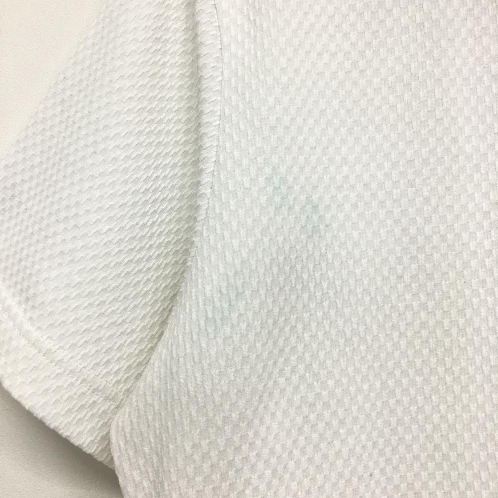 パーリーゲイツ 半袖ポロシャツ 白×ネイビー 前立てロゴ 織生地 メンズ 5(L) ゴルフウェア 2022年モデル PEARLY GATES_画像9