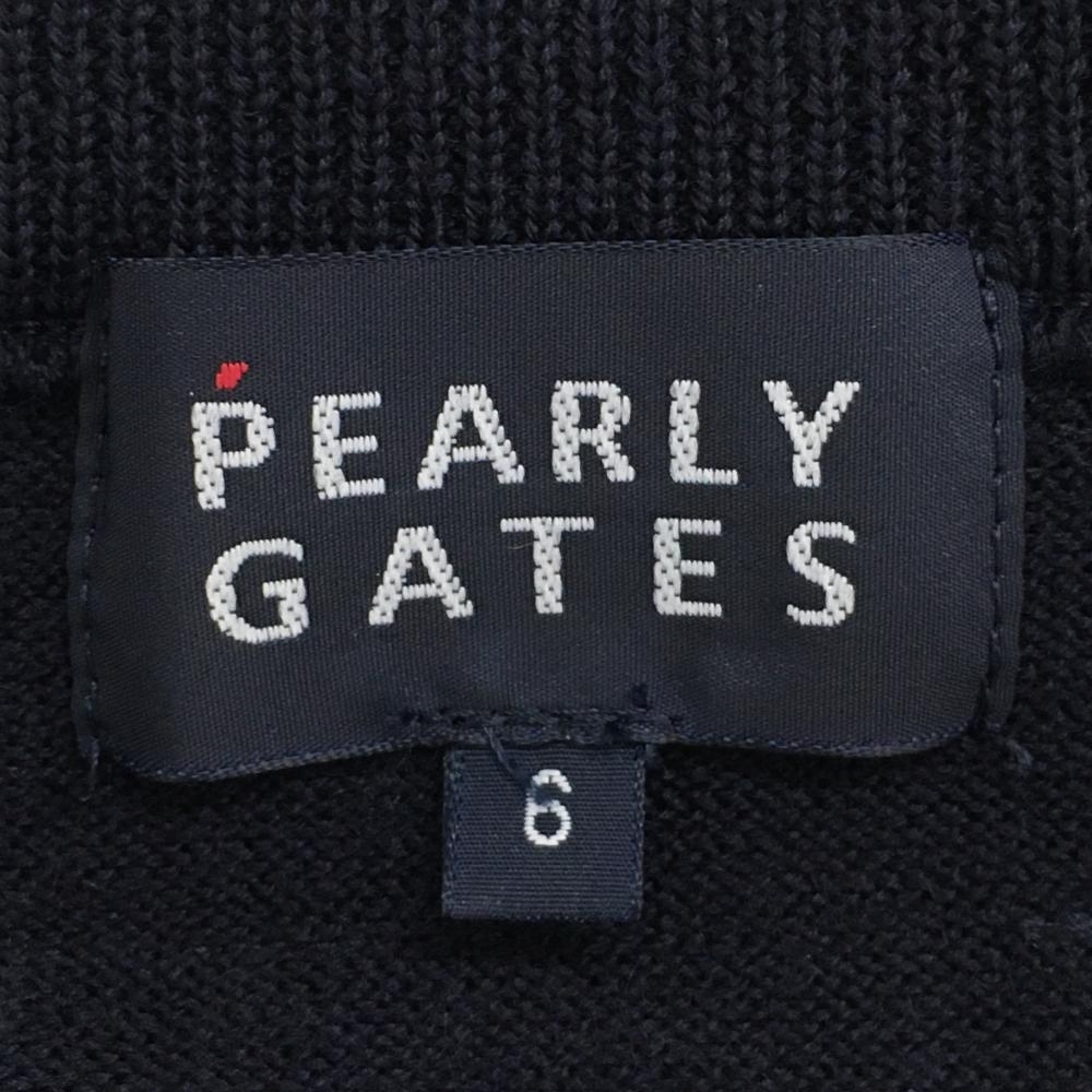 【超美品】パーリーゲイツ セーター ネイビー×白 Vネック ロゴ刺しゅう メンズ 6(XL) ゴルフウェア PEARLY GATES_画像5