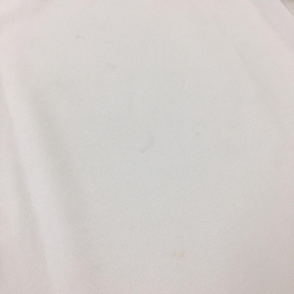 ブリヂストン 半袖ポロシャツ 白×レッド 襟・口ライン ロゴ刺しゅう メンズ L ゴルフウェア Bridgestone_画像6