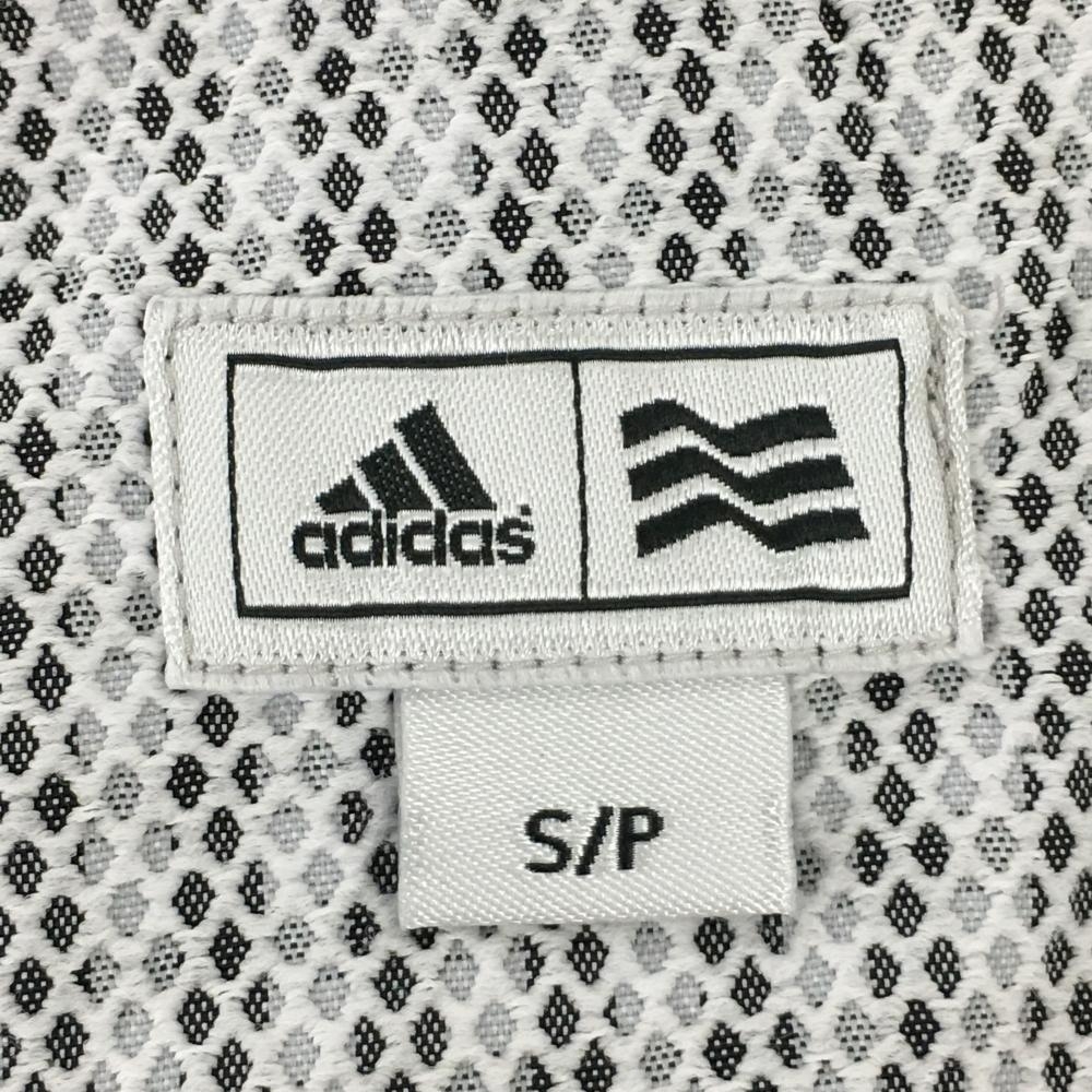 【超美品】アディダス ハーフパンツ 黒×ライトグレー チェック ロゴ刺しゅう メンズ SP ゴルフウェア adidas_画像4