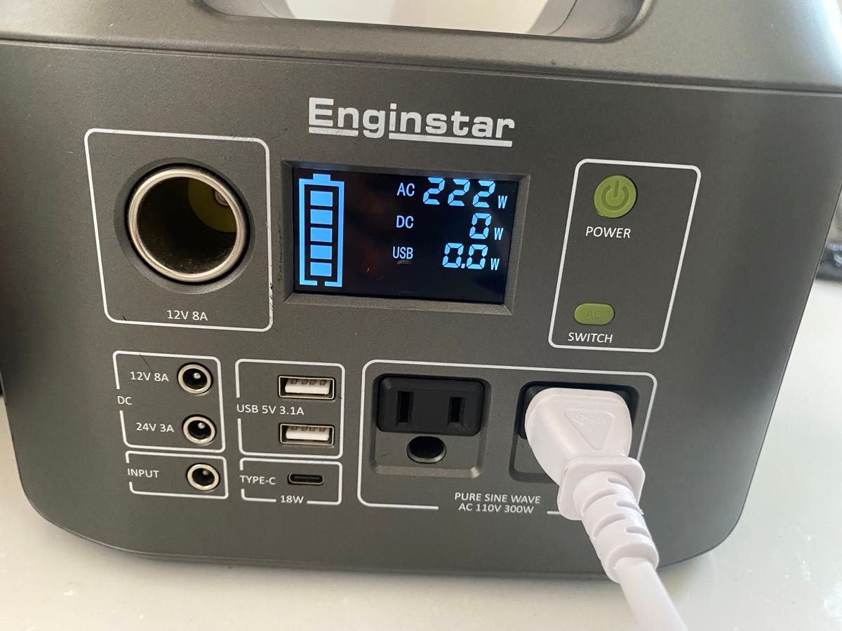 Enginstar ポータブル電源 ポータブルパワーステーション R300 