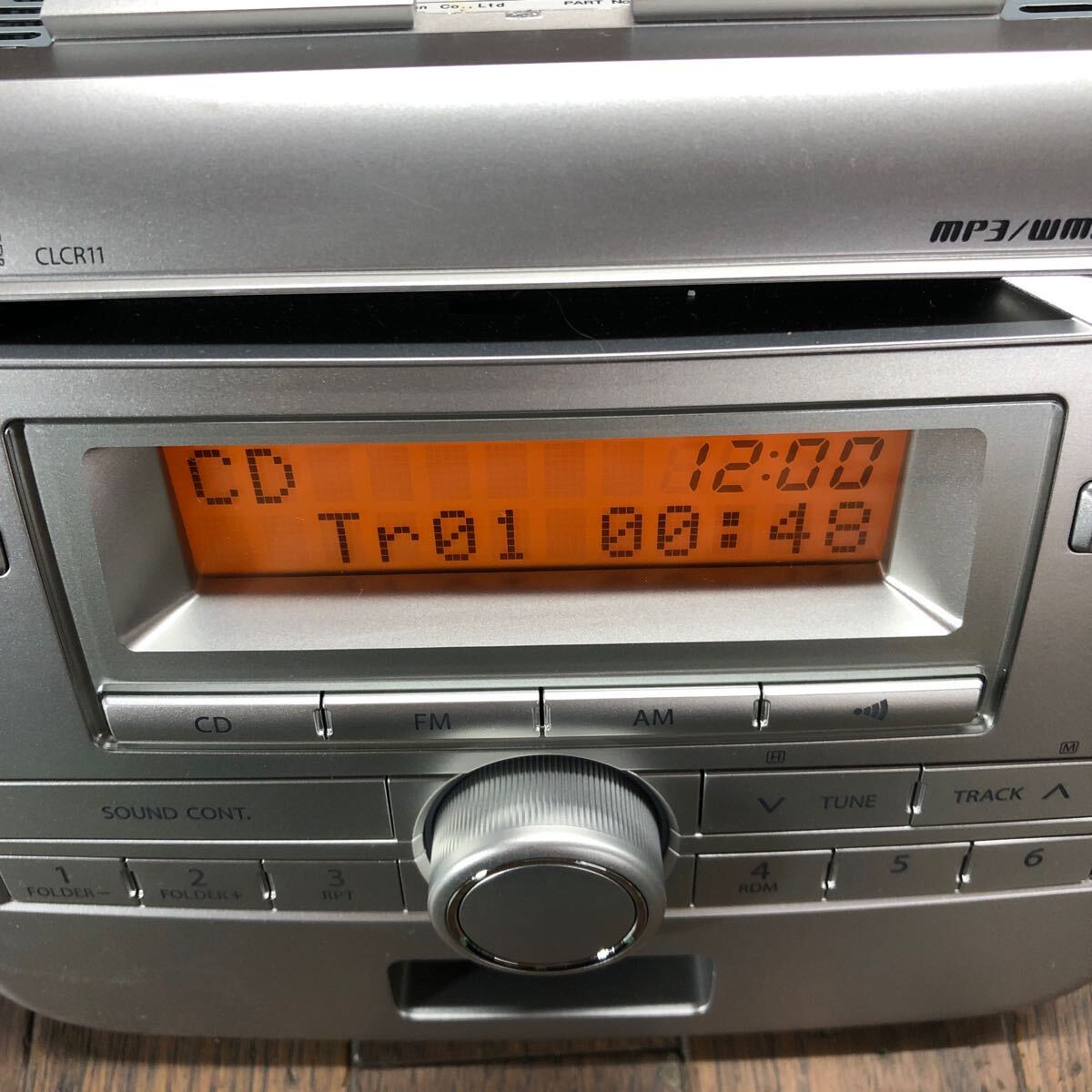 AV5-25 super-discount car stereo CD player SUZUKI clarion PS-3075J-A 39101-70K00 0028694 CD FM/AM body only simple operation verification ending used present condition goods 