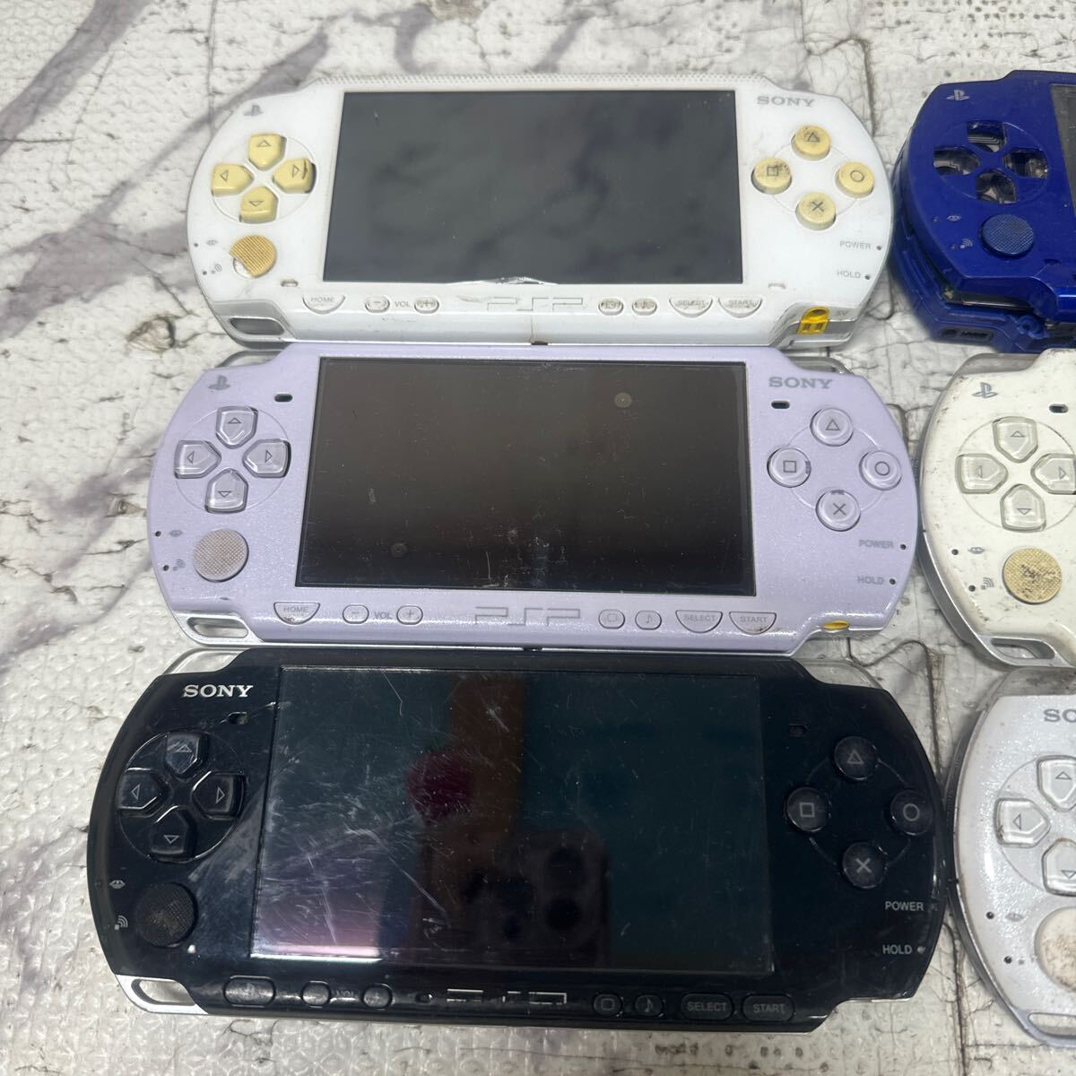 MYG-1743 激安 ゲー厶機 PSP 本体 SONY PSP-3000 PSP-2000 PSP-1000 動作未確認 6点 まとめ売り ジャンク 同梱不可_画像2