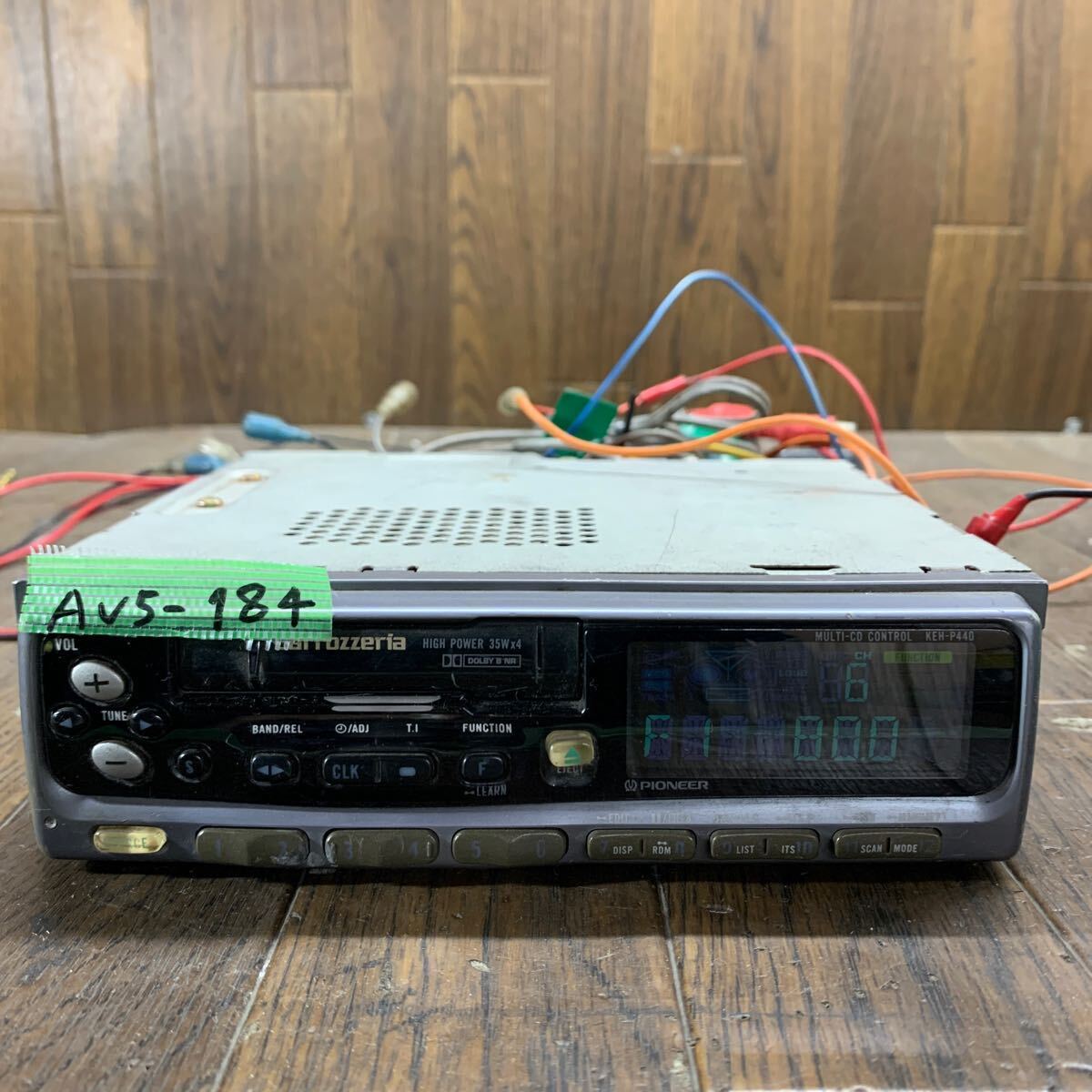 AV5-184 激安 カーステレオ Carrozzeria Pioneer KEH-P440 RC021693 カセット FM/AM テープデッキ 本体のみ 簡易動作確認済み 中古現状品_画像1