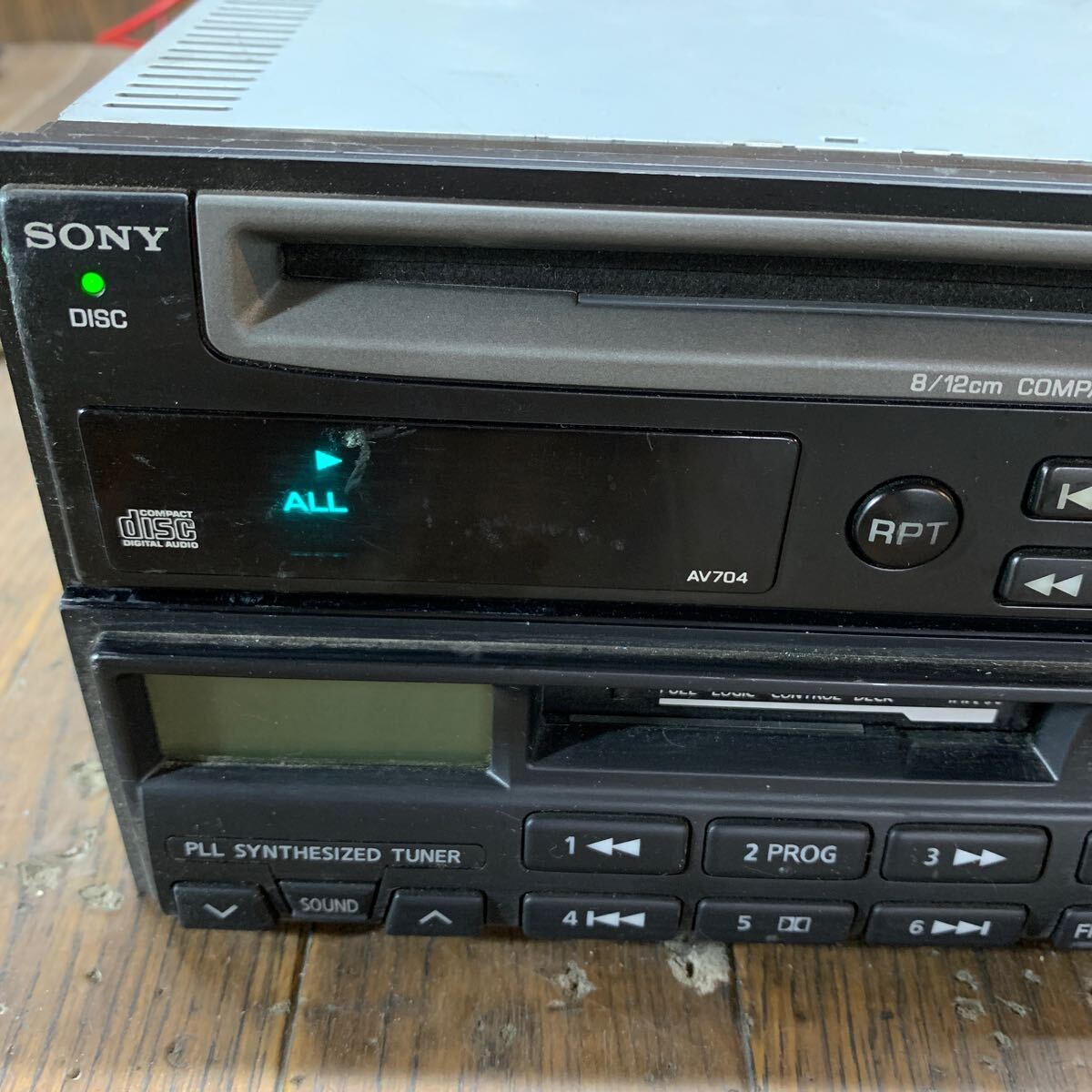 AV5-186 super-discount car stereo NISSAN CSK-9711CP SONY B8182 C9957 CDX-5N29W CD cassette deck body only simple operation verification ending used present condition goods 