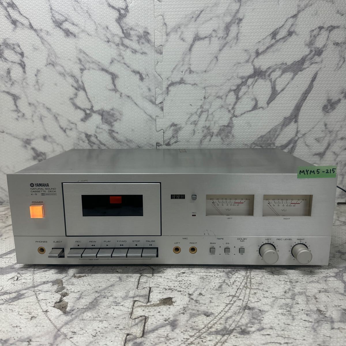 MYM5-215  очень дешево  YAMAHA NATURAL SOUND CASSETTE DECK K-5  кассетная дека   включение питания OK  подержанный товар  товар в состоянии "как есть"  ※3 раз  повторно выставил   ... избавление  