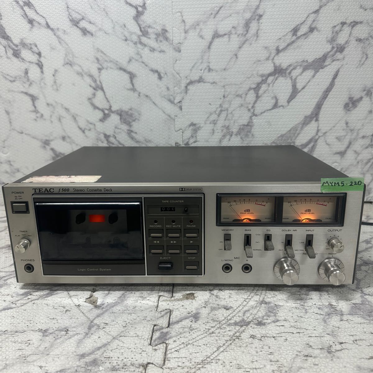 MYM5-220 激安 TEAC Stereo Cassette Deck f-500 カセットデッキ 通電OK 中古現状品 ※3回再出品で処分_画像1