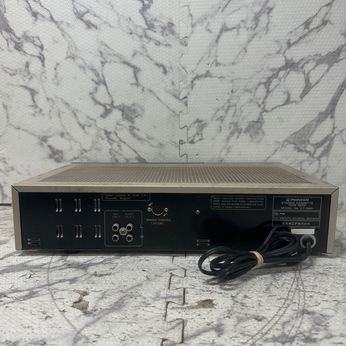 MYM5-241 激安 PIONEER STEREO CASSETTE TAPE DECK CT-580 カセットデッキ 通電OK 中古現状品 ※3回再出品で処分_画像5