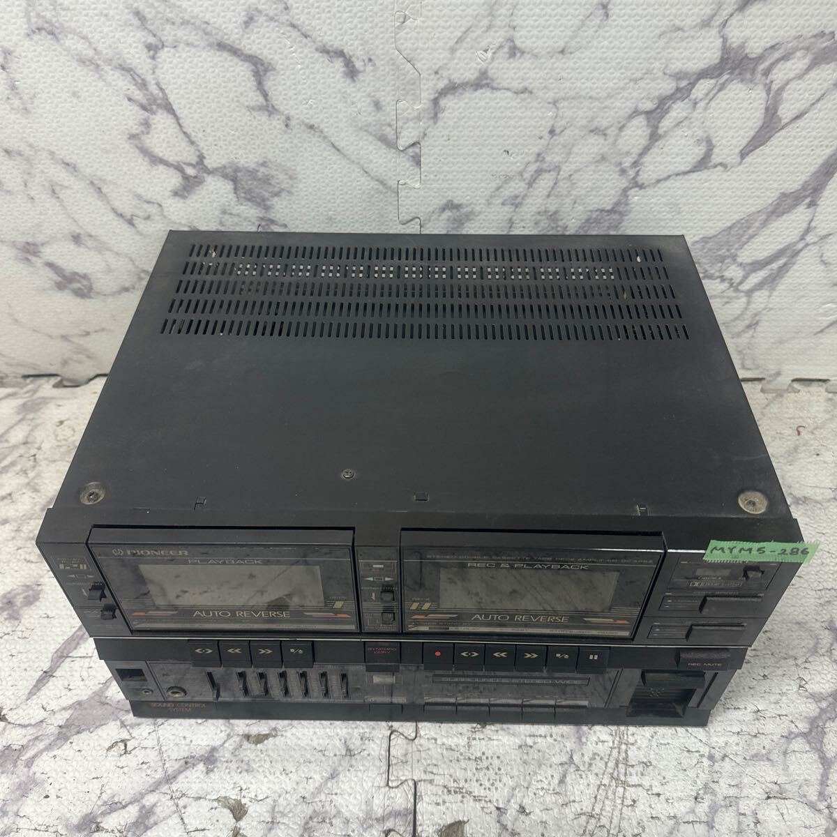 MYM5-286 激安 PIONEER STEREO CASSETTE TAPE DECK AMPLIFIER DC-X55Z カセットデッキ 通電不可 ジャンク品 ※3回再出品で処分_画像2