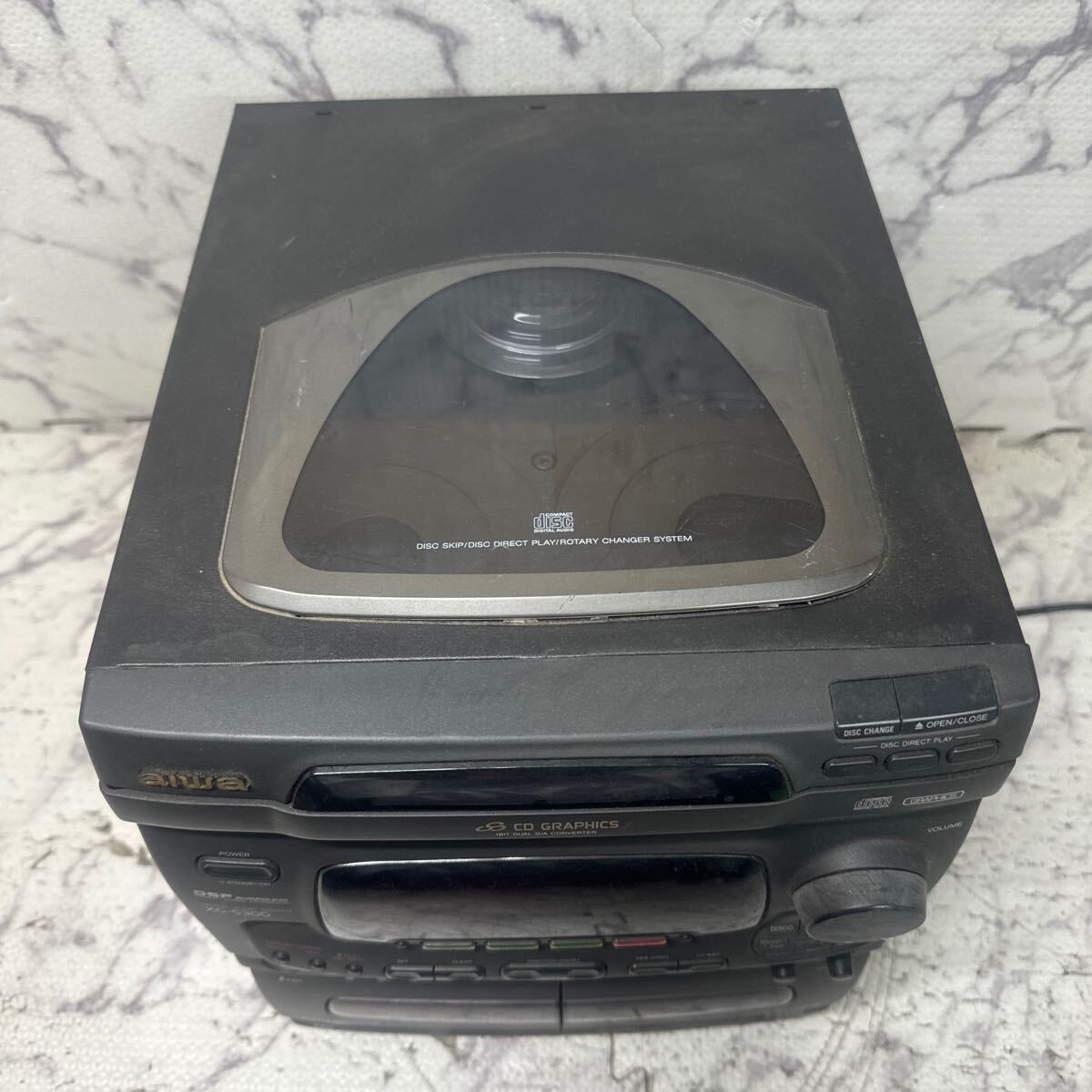 MYM5-303 激安 aiwa DIGITAL AUDIO SYSTEM XG-530G ミニコンポ 通電OK 中古現状品 ※3回再出品で処分_画像4