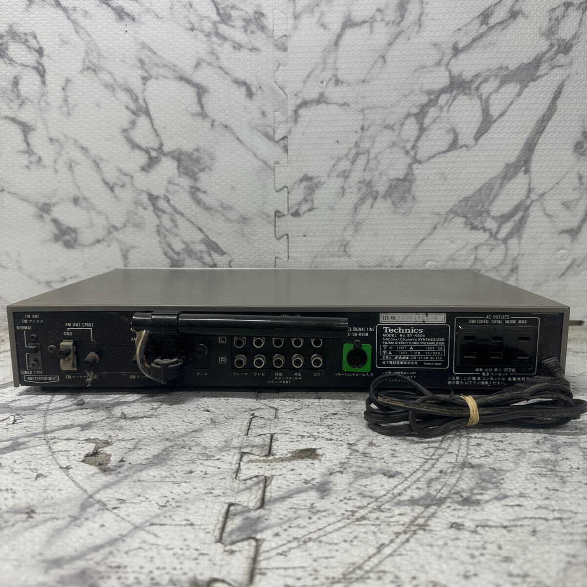 MYM5-440 激安 Technics FM/AM Stereo Tuner PreAmplifier ST-K808 プリアンプ 通電OK 中古現状品 ※3回再出品で処分_画像5