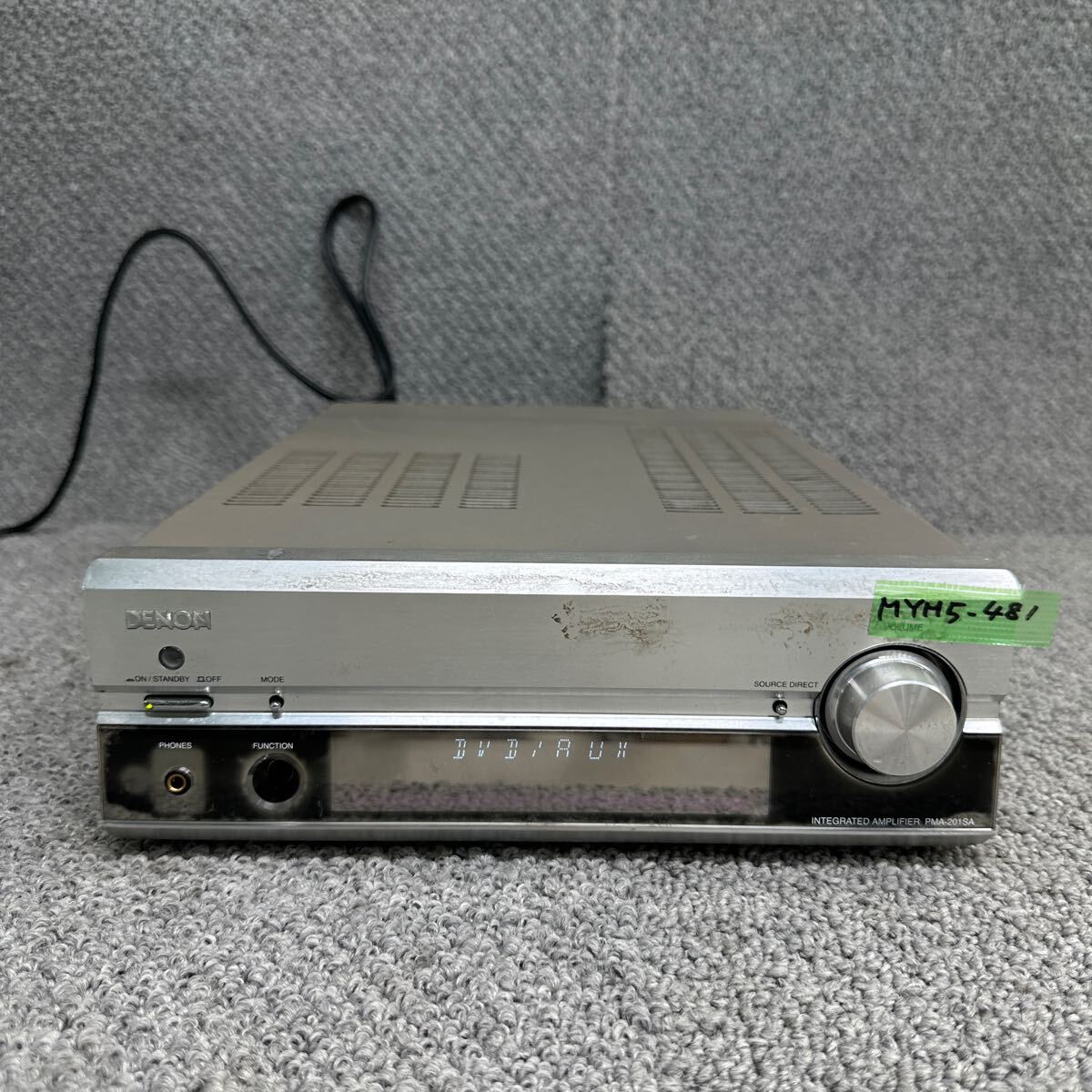 MYM5-481 激安 プリメインアンプ DENON PMA-201SA INTEGRATED AMPLIFIER デノン 通電OK 中古現状品 ※3回再出品で処分_画像1