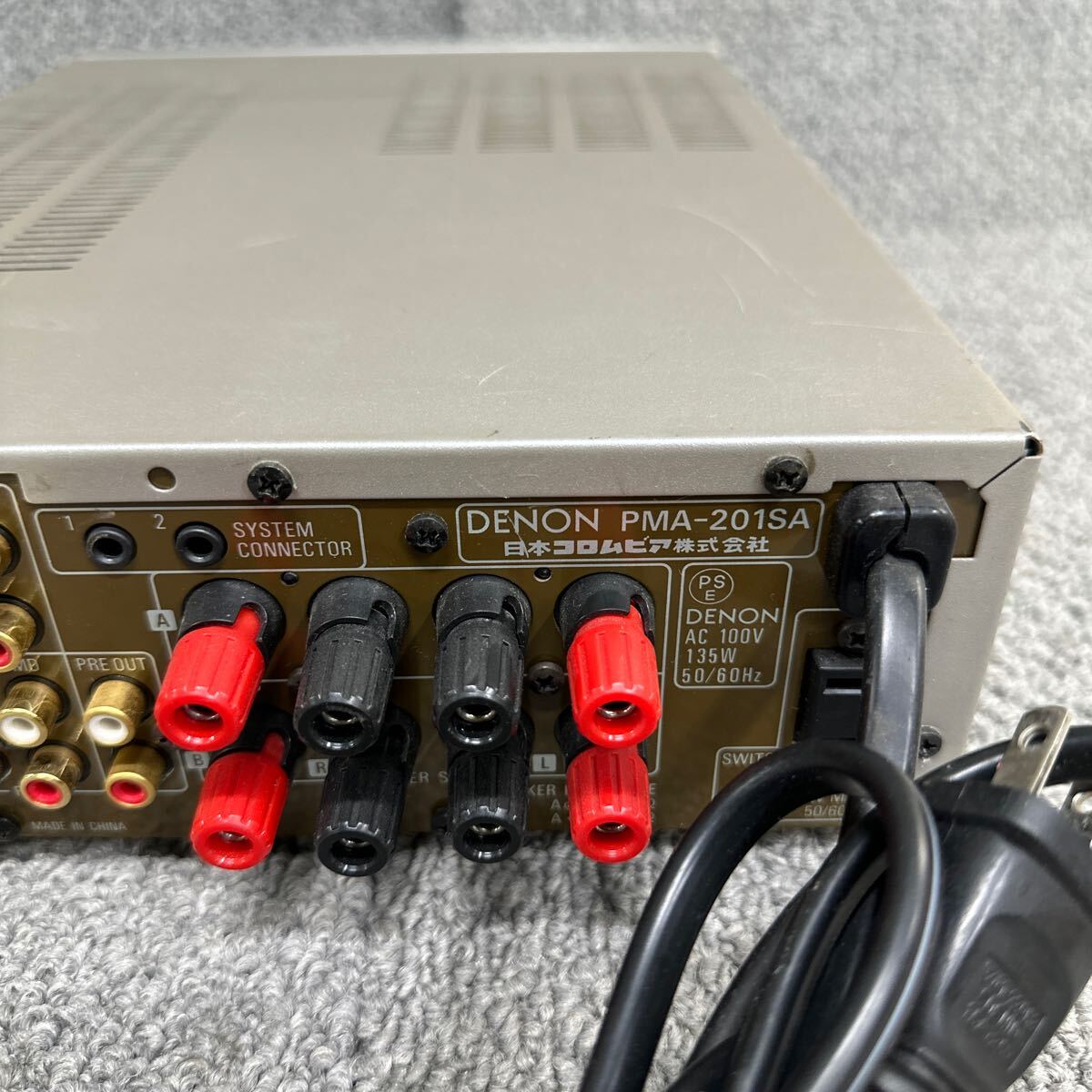 MYM5-481 激安 プリメインアンプ DENON PMA-201SA INTEGRATED AMPLIFIER デノン 通電OK 中古現状品 ※3回再出品で処分_画像4