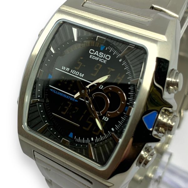 ■稼働品・極美品　CASIO カシオ EDIFICE エディフィス　EFA-120　アナデジ　メンズ 腕時計　純正SSベルト　箱/取説付_画像3