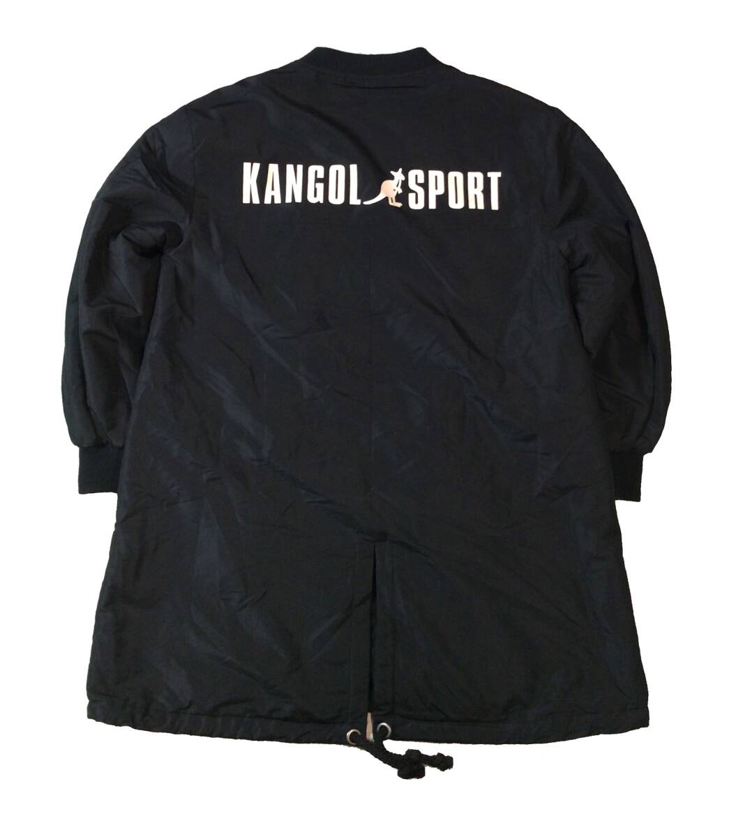 KANGOL SPORT カンゴールスポーツ ナイロンコート ジャケット 裏地フリース バックロゴ ブラック 黒 M ユニセックス_画像1