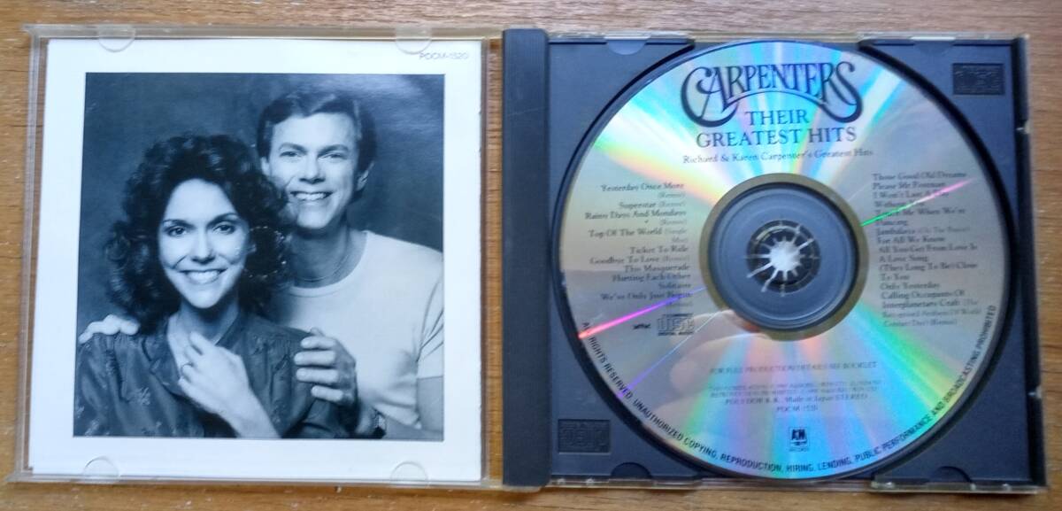 カーペンターズ　THEIR GREATEST HITS 　国内版CD（1994年発売 中古）_画像3