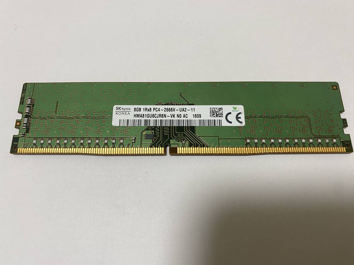 SK hynix DDR4-2666 8G 普通のデスクトップパソコン用メモリ（ノート、サーバー用ではありません）memtest86で確認済みの画像1