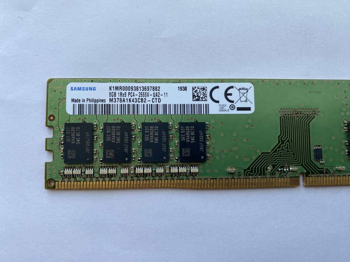 SAMSUNG DDR4-2666 8G 1枚 普通のデスクトップパソコン用メモリ（ノート、サーバー用ではありません）memtest86で確認済み_画像2