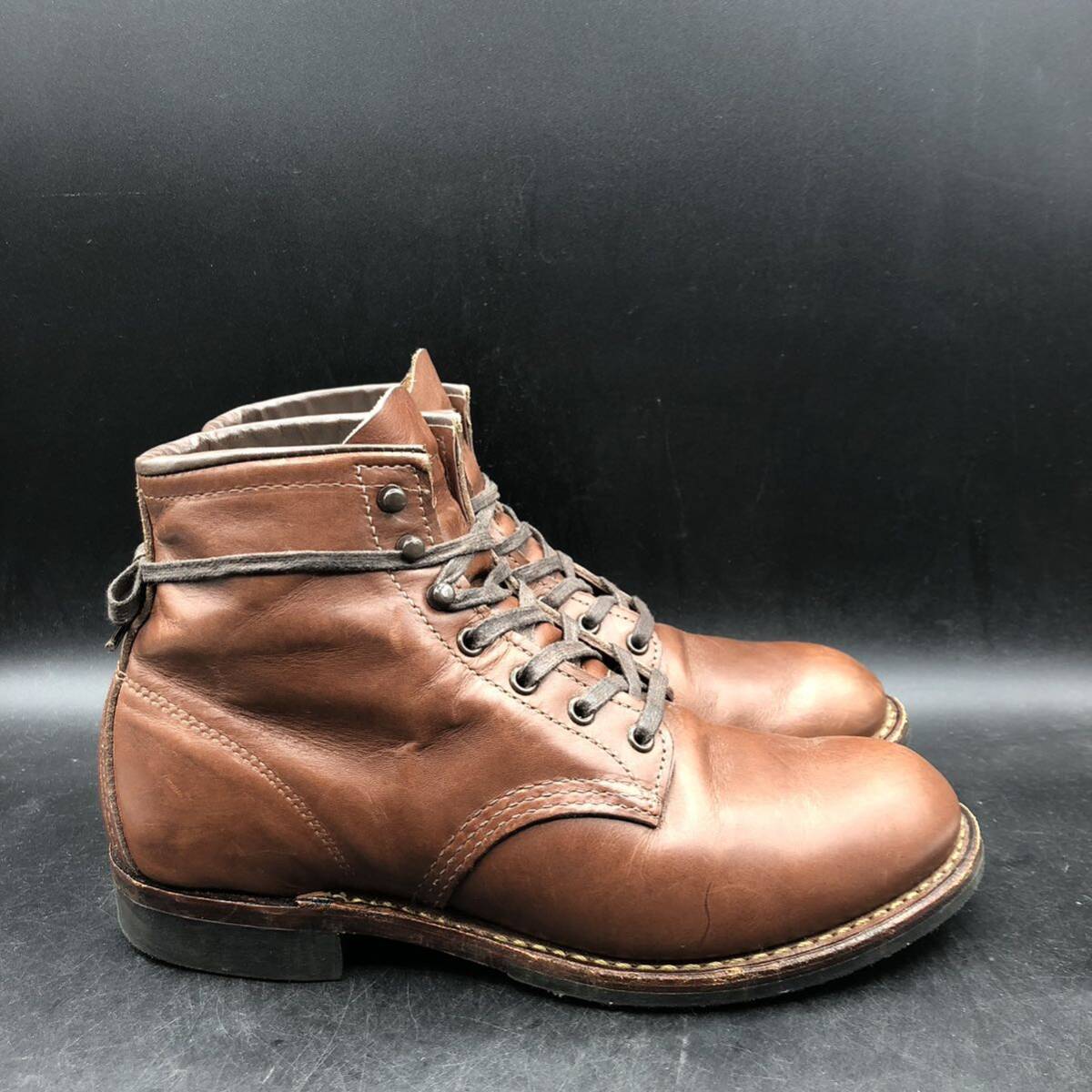 M2799 superior article 18 year made RED WING Red Wing 9063 Beck man US6/24.0cm cheeks feather Stone tea Flat box braided up boots 