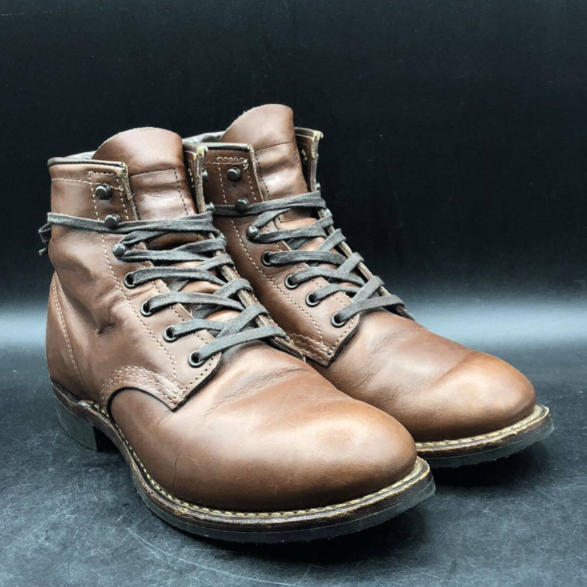 M2799 superior article 18 year made RED WING Red Wing 9063 Beck man US6/24.0cm cheeks feather Stone tea Flat box braided up boots 