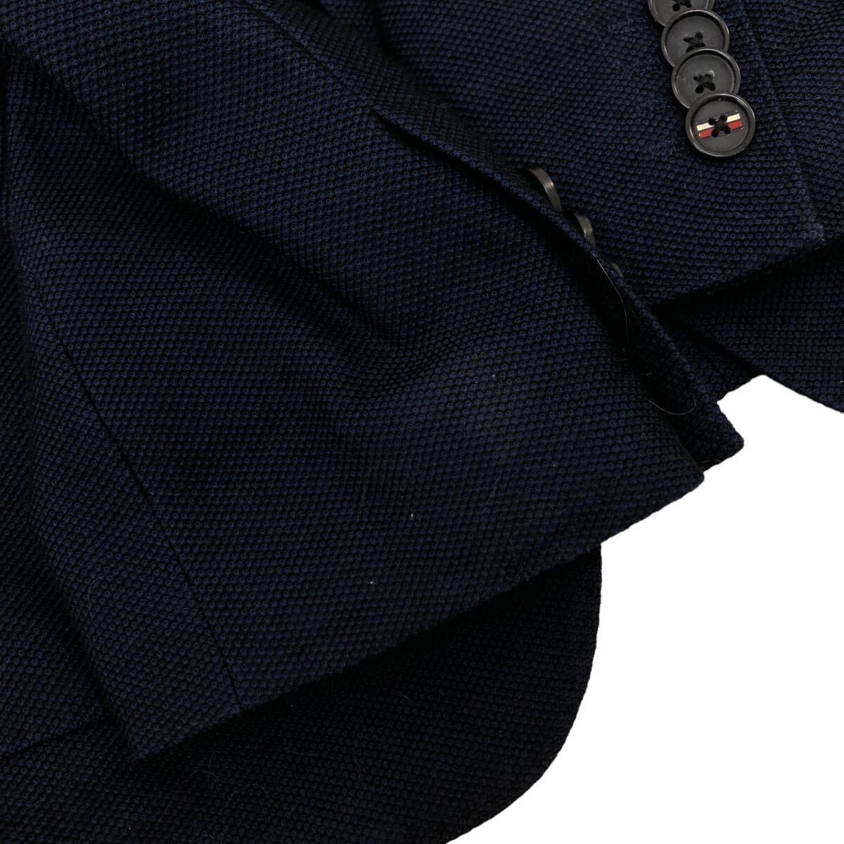 m520-76 TOMMY HILFIGER トミーヒルフィガー THCOOL テーラード ジャケット ブレザー 上着 羽織り ネイビー 紺 メンズ 46_画像9