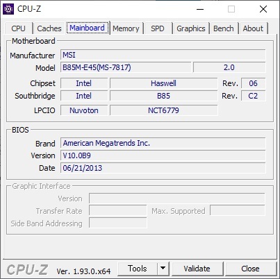 MSI INTEL B85 LGA1150 MicroATXマザー B85M-E45 ② 即決! 46_074_画像3