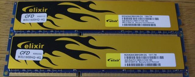 ELIXIR PC3-12800 DDR3-1600 4GB 2枚 合計 8GB 即決! 46_063_画像1