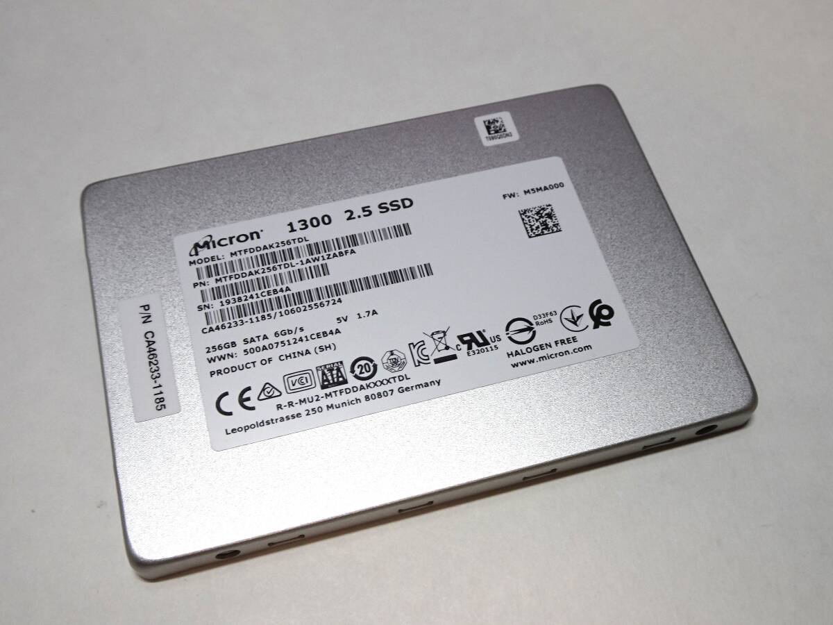 20 Micron SSD MTFDDAK256TDL 256GB