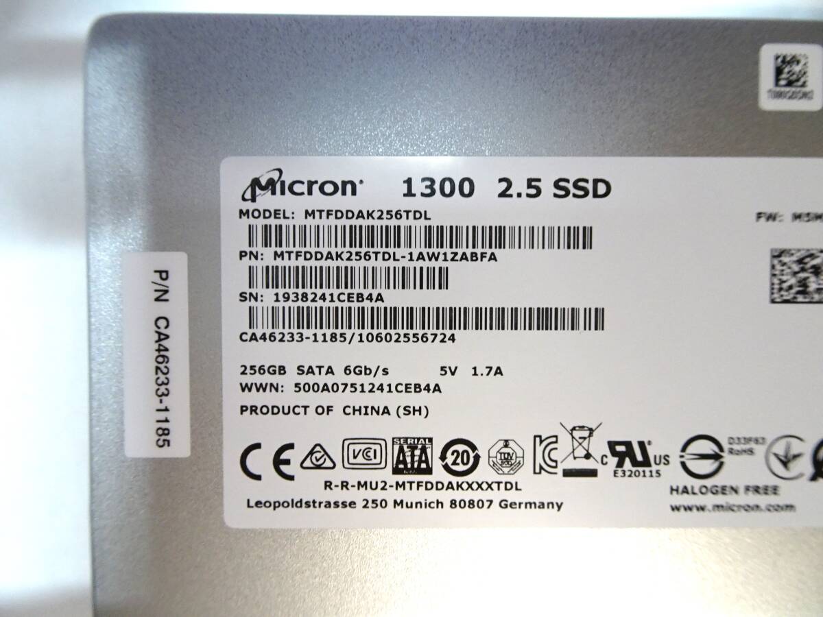 20 Micron SSD MTFDDAK256TDL 256GB