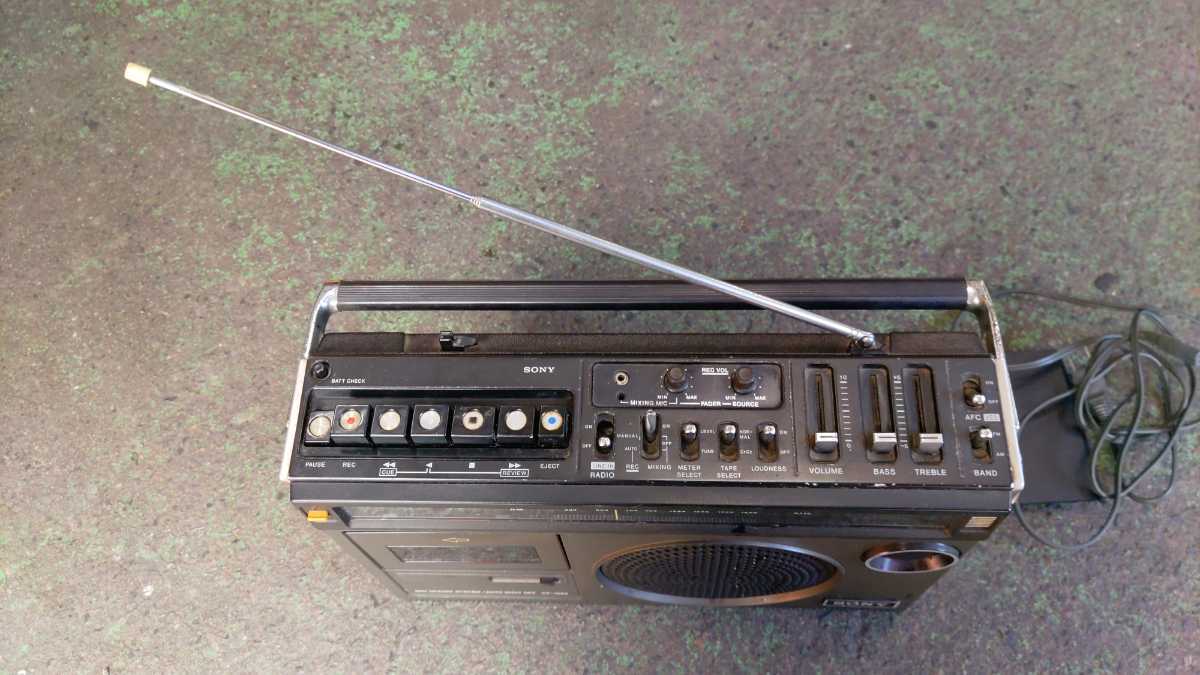 ジャンク品 SONY ソニー CF-1980 ラジカセ FM/AM  ラジオカセットレコーダー 電源コードの画像5