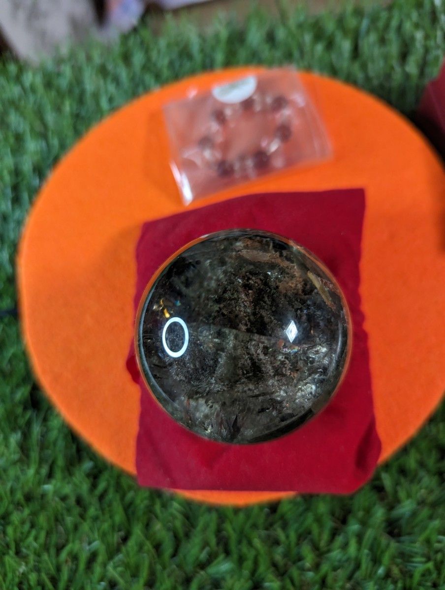 スモーキーガーデンクォーツ水晶　50㍉　置物　 天然 パワーストーン 天然石