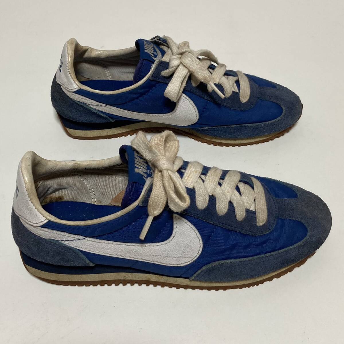 5ナイキNIKEオセアニアⅢOCEANIA3韓国Korea製5インチ23cmブルー青Blue80年代ビンテージ良品オリジナル昭和コレクタ白ホワイト人気ロー観賞_画像3