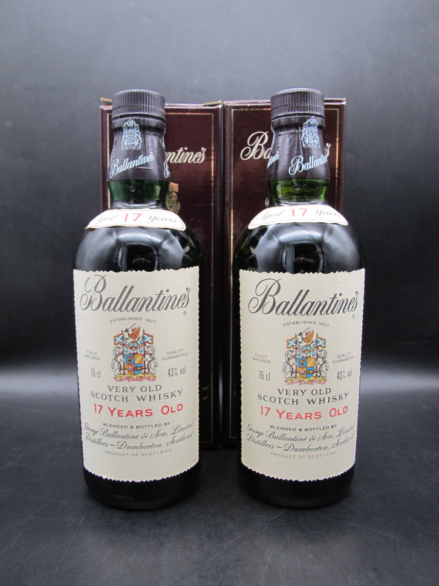 Ballantine’s バランタイン 17年 スコッチ ウイスキー 750ml 43％【未開栓】古酒 2本セットの画像1