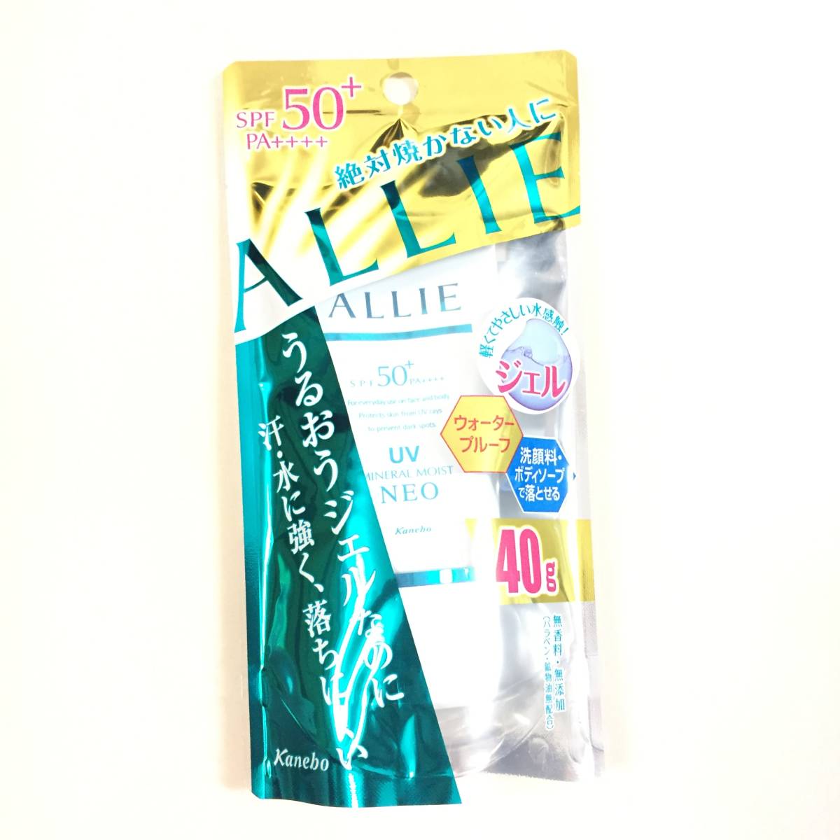 新品 ◆ALLIE アリィー エクストラUVジェル(ミネラルモイスト ネオ) 40g (日やけ止めジェル)◆ SPF50 日焼け止め_画像1