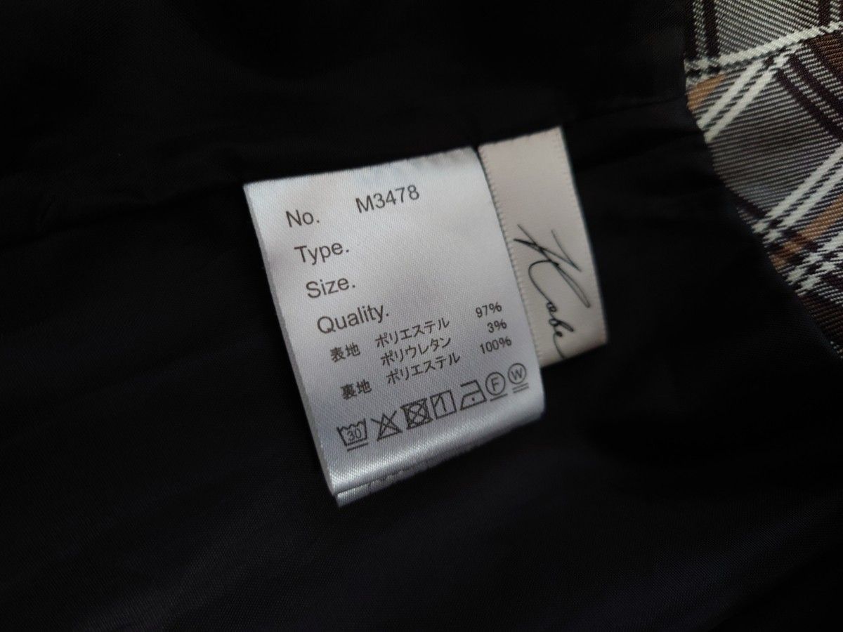 KOBE LETTUCE 神戸レタス スリムマーメイドスカート チェック ロングスカート 春 秋  オフィスカジュアル 
