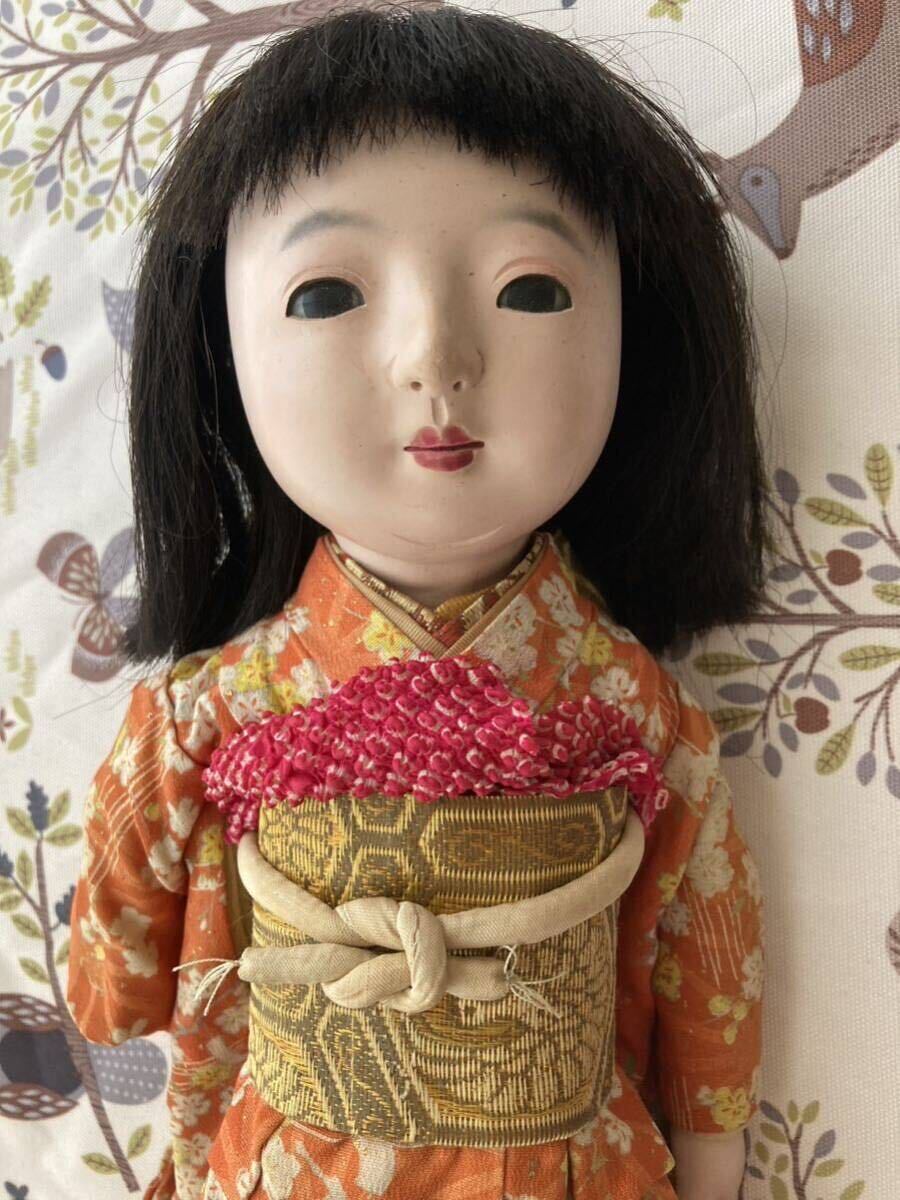 市松 抱き人形 市松人形 昭和初期 35㎝の画像6