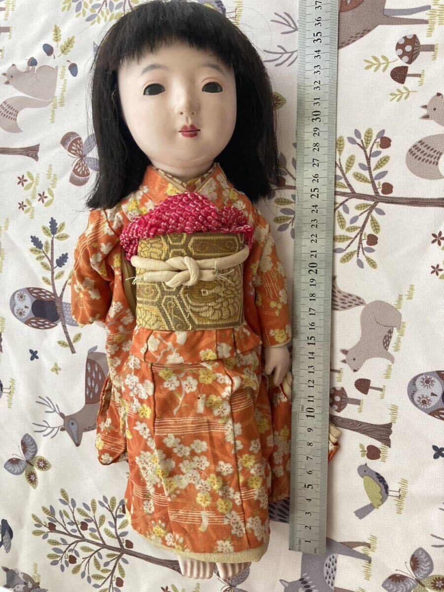 市松 抱き人形 市松人形 昭和初期 35㎝の画像10