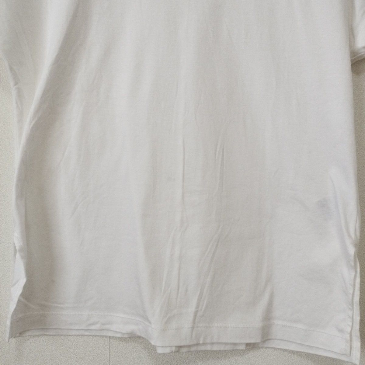 オペークドットクリップ　マーセライズドコットン キャップスリーブカットソー ホワイト Tシャツ コットン トップス 半袖Tシャツ